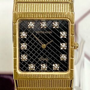 Vintage Wittnauer Diamond Accented Dial Swiss Quartz Men’s Unisex Dress Watch